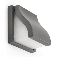 SUMA-G Nástěnné svítidlo, exteriérové, venkovní, těleso hliník, povrch tmavě šedá, difuzor sklo mat, pro úspornoou žárovku 2x15W, E27, 230V, IP44, zař.tř.1, rozměry 225x220x150mm, svítí dolů a do boku.