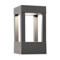 AGRA Sloupkové svítidlo, exteriérové, venkovní, materiál hliník, povrch šedočerná, nebo světle hnědá (rezavá), LED 1x5W, teplá 2850-3050K, 200lm (svítí cca jako 10W žárovka), 230V, IP54, rozměry 200x108x108mm, svítí dolů