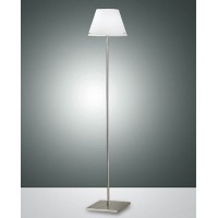 HEURECA STOJACÍ Stojací lampa, těleso kov, povrch nikl mat. stínítko sklo foukané, pro žárovku 1x100W, E27, A60, 230V, IP20, tř.2, rozměry d=300mm, h=1550mm, se stmívačem