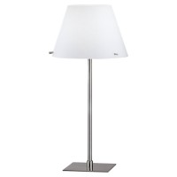 HEURECA STOLNÍ Stolní lampa, těleso kov, povrch nikl mat. stínítko sklo opál, pro žárovku 1x100W, E27, A60, 230V, IP20, tř.2, rozměry d=300mm, h=660mm, se stmívačem