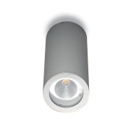 PINSTA Stropní, bodové, venkovní, svítidlo, těleso hliník, povrch šedostříbrná nebo bílá, sklo čiré, LED 11W, teplá bílá 3000K, 1000lm/cca 50W žár., 230V, IP54, tř.1, rozměry d=80mm, h=200mm