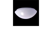 MARINA Stropní svítidlo, základna plast bílá, difuzor sklo opál, 60W, E27, 230V, IP44, rozměry d=280mm, v=105mm.