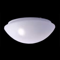 MARINA Stropní svítidlo, základna plast bílá, difuzor sklo opál, 60W, E27, 230V, IP44, rozměry d=280mm, v=105mm.