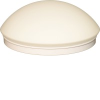 SAHIB 1x60W E27 HF senzor Stropní přisazené svítidlo, HF senzorem pohybu, dosah až 8m, záběr 360°,  těleso plast bílá, difuzor sklo opál, pro žárovku 1x60W, E27, 230V, IP44, tř.1, rozměry d=280mm, h=100mm.