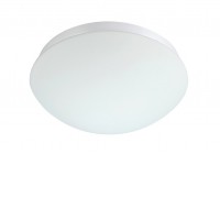 SAHIB 10W IP44, HF senzor Stropní přisazené svítidlo, HF senzorem pohybu, dosah až 8m, záběr 150°/360°,  těleso plast bílá, difuzor sklo opál, LED 10W, 650lm, normální 4000K, 230V, IP44, tř.1, rozměry d=280mm, h=100mm.