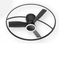 ALBAVA 50W CCT Stropní ventilátor s osvětlením, základna kov, povrch bílá/černá, difuzor plast opál, LED 50W, 3000lm, dálk. ovl. CCT teplá 2700K - denní 5000K, Ra80, 230V, IP20, tř.1, d=750mm, h=240mm