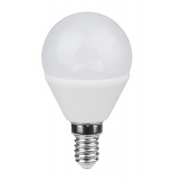 LED žárovka 1x5W E14 400lm neutrální 4000K Světelný zdroj LED žárovka, materiál kov, difuzor plast opál, LED 5W, E14, 400lm, neutrální 4000K, 230V, střední životnost 25.000h, rozměry d=45mm, h=80mm