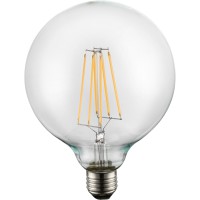 LED žárovka RETRO G95 ČIRÁ Světelný zdroj, žárovka tvar globe G125, sklo čiré, LED 10W, E27, G125, teplá 3000K, 1000lm/cca50W žár, 230V, střední životnost 25.000 hod, 50.000 zap/vyp, d=125mm, l=175mm