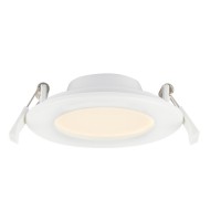 UNELLA LED 6W/12W IP44/IP20 Stropní vestavné svítidlo, těleso plast, povrch bílá, difuzor plast opál, LED 6W/450lm, 12W/1000lm, teplá 3000K, 230V, do koupelny IP44/IP20, tř.2, rozměry průměr dle typu, h=32mm