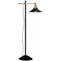 BATRACHI 1x60W E27 FL Stojací lampa, nastavitelná výška svítidla, těleso kov, povrch černá, detaily v antické mosazi, pro žárovku 1x60W, E27, 230V, IP20, tř.1, rozměry 500x300x1550mm, vč vypínače