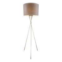 SAXATILE 1X60W E27 Stojací lampa, ANO/NE trojnožka, základna kov, povrch nikl mat, stínítko textil bežová, pro žárovku 1x60W, E27, 230V, IP20, tř.1, rozměry dle typu, vč vypínače