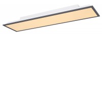 DORO Stropní svítidlo, základna kov, bílá, rámeček bílá, nebo černá, difuzor plast LED 24W,+6W teplá 3000K, přepínání podsvíc vyp/zap vypínačem, Ra80, 230V, IP20, 80x20x75mm, svítí nahoru/dolů