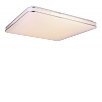 LASSY Stropní svítidlo, těleso kov, bílá, difuzor plast opál, třpytivý efekt, LED 48W/80W, dálk ovl. nebo telef Tuya WiFi stmívatelné, CCT nastavitelná teplota teplá 3000K - denní 6400K, Ra80, 230V, IP20, rozměry dle typu