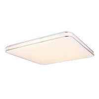 PIRO 48W TUYA-W, CCT Stropní svítidlo, základna kov, difuzor plast opál, dekorace chrom, LED 48W, 4400lm, dálk ovl. (včetně), nebo telefon TUYA WiFi, stmívatelné, CCT nast teplota teplá 3000K-denní 6400K, Ra80, 230V, IP20, rozměry 495x495x80mm.