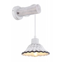 DELBRUCK WL II Nástěnné svítidlo, těleso kov a dřevo světlé, stínítko keramika, povrch černá a bílá, pro žárovku 1x40W, E27, 230V, IP20, rozměry 170x320x260mm (ŠxVxH).