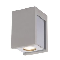 TROM GU10 1X25W Stropní, přisazené, bodové, svítidlo, těleso beton, povrch šedostříbrná, chromové detaily, pro žárovku 1x25W, GU10, ES50, 230V, IP20, tř.1, rozměry 100x100x147mm