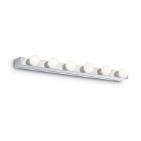 LUKA Nástěnné svítidlo, těleso kov, povrch chrom/bílá/černá/mosaz/corten ocel, pro žárovku 6x40W/8x40W, E14, 230V, IP20, tř.1, rozměry dle typu.