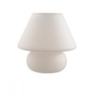 DOROTA 1X60W E27/E14 Stolní dekorativní lampa, těleso a difuzor foukané sklo bílé leptané, pro žárovku 1X60W E27/E14, 230V, IP20, tř.2, rozměry dle typu