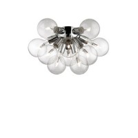 DEA Stropní svítidlo, základna kov, povrch chrom, dekorativní objímky, pro žárovku 10x20W, E27, 230V, tř.1, IP20, rozměry d=50mm, v=235mm