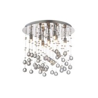 SPARKLE STROPNÍ 40W G9 Stropní stropní svítidlo, základna kov, povrch chrom/zlatá, křišťálové osmiúhelníkové ověsy, pro žárovku 40W G9, 230V, IP20, tř.1, rozměry dle typu