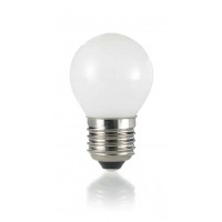 LAMPADINA LED žárovka, těleso kov šedostříbrná, krycí sklo bílá, LED 4W, E27, teplá 3000K, 360lm, Ra80, 230V, tř.1, rozměry d=45mm, h=75mm
