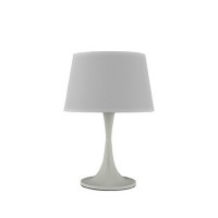LONDON Stolní dekorativní lampa, základna kov, povrch mosaz/bílá/černá, stínítko PVC potaženo textilní látkou bílá/černá, pro žárovku 1x60W, E27, 230V, IP20, tř.2, rozměry dle typu