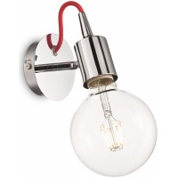 EDISON AP1 Nástěnné svítidlo s objímkou, těleso kov, povrch chrom/bílá/černá, pro žárovku 1x60W, E27, 230V, IP20, tř.1, rozměry 120x250x270mm.