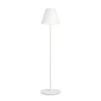 ITACA Stojací venkovní lampa, těleso kov, povrch lak bílá mat, difuzor plast opál, pro žárovku 1x60W, E27, 230V, IP44, tř.2. rozměry d=390mm h=1695mm