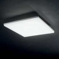 MIB Venkovní nástěnné svítidlo nebo stropní svítidlo, čtvercové, těleso hliník, povrch bílá, difuzor plast opál, LED 20W, 1550lm, teplá 3000K/neutrální 4000K, 230V, do kupoelny IP65, tř.1, rozměry 300x300x50mm.