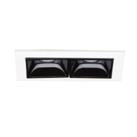 GETINGEN RC 6W Stropní podhledové bodové buňkové svítidlo, těleso hliník, povrch černá, rámeček bílá, LED 6W, 440lm/teplá 3000K, 500lm/neutrální 4000K, UGR<19, Ra80, 230V, IP20, tř.2, rozměry 740x480x450mm.