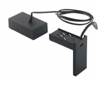ARCA 48V, 35mm Napájecí koncovka kolejnicového systému, pro závěsnou montáž, materiál plast, povrch černá, napájení 48V, max 230W, IP20, rozměry 86x80x42mm, napájecí kabel l=2150mm