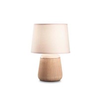 KALI Stolní lampa, těleso keramika s reliéfy, stínítko plast bílá, pro žárovku 1x60W, E14, 230V, IP20, tř.2, rozměry d=200mm, h=285mm.