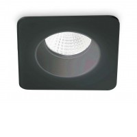 HUKEL IV SQ Podhledové stropní bodové svítidlo, čtvercové, těleso hliník, povrch bílá/černá, LED 8W, teplá 3000K, 800lm, 230V, do koupelny IP65, tř.2, rozměry 100x83mm, h=50mm.