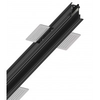 EGO Montážní základna pro vestavný hliníkový profil, povrch černá, 56x52mm, lze dodat v délce 1m nebo 2m.