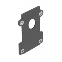 EGO Koncovka profilu s otvorem na kabel, materiál hliník, povrch černá, rozměry 36x4x52mm.