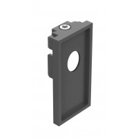 EGO Koncovka profilu s otvorem na kabel, materiál hliník, povrch černá, rozměry 26x11x52mm.