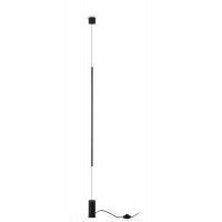 RACIO FL 14W Stojací lampa s upevněním ke stropu, těleso kov, povrch černá/bílá/mosaz, difuzor plast opál, LED 14W, 1500lm, teplá 2700K/3000K, 230V, IP20, rozměry d=60mm, h=7040mm, vypínač na kabelu.