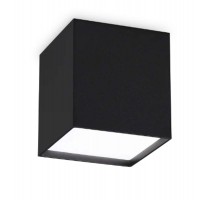 KUKOTIS 10W Stropní, přisazené svítidlo, těleso hliník, povrch černá/bílá, difuzor plast opál, LED 10W, 1100lm, teplá 3000K, 230V, IP20, tř.1, rozměry 100x100x115mm.