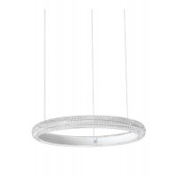 VLADAR HL 25W/37W/45W Závěsné svítidlo, základna kov, povrch bílá, difuzor plast s krystalovým efektem, LED 25W/3300lm, 37W/4900lm, 45W/6200lm, teplá 3000K, 230V, IP20, tř.2, rozměry dle typu.