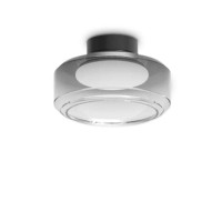 PUTO PL 12W/19W Stropní přisazené svítidlo, těleso kov, povrch černá, difuzor plast opál, stínítko sklo kouřové, LED 12W/1450lm, 19W/1850lm, teplá 3000K, 230V, IP20, tř.2, rozměry dle typu.