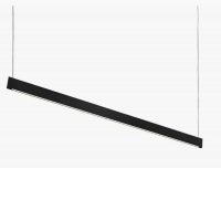 PUKO 35W UGR<19 Závěsné svítidlo, těleso hliník, povrch bílá/černá, dif plast opál, LED 35W, 2900lm, teplá 3000K, vyzař. úhel 110°, 230V, IP20, tř.1, UGR<19, rozměry 1200x95x9mm, vč lankového závěsu l=1600mm lze zkrátit.