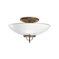 SETORA C Stropní svítidlo, těleso kov, povrch mosaz antik, stínítko sklo, pro žárovku 3x46W, E27, A60 / 3x46W, E14, 230V, IP20, tř.1, rozměry dle typu svítidla