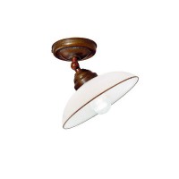 SETORA C1 Stropní svítidlo, náklopné, těleso kov, povrch mosaz antik, stínítko sklo, pro žárovku 1x46W, E14, 230V, IP20, tř.1, rozměry d=200mm, h=max190mm