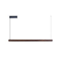 LED 26W/33W/44W Tuya WiFi CCT Závěsné svítidlo, kov, povrch černá a dřevo světlé/tmavé/černé, LED 26W/33W/44W, dálk ovl. Beacon (včetně), nebo tel. TUYA WiFi, nast CCT  teplá 2700K-denní 6500K, stmív., 230V, IP20, rozměry dle typu.