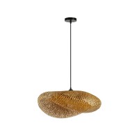 LED 1x40W E27 Závěsné svítidlo, základna kov, povrch černá, stínítko ratan, pro žárovku 1x40W, E27, 230V, IP20, tř. 1, rozměry d=600mm, h=200mm, vč závěs kabelu l=1200mm, lze zkrátit.