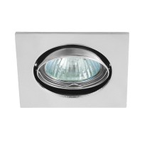 RECO V-CR Stropní, podhledové, bodové, čtvercové, svítidlo výklopné +-15°, těleso hliník, povrch bílá, žárovka 50W, Gx5,3 (GU5,3), 12V, IP20, 81x81x30mm, symbol "F" montáž na hořlavý podklad max 35W
