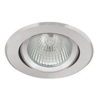 VIRO RV-AL Podhledové svítidlo bodové, kruhové, výklopné +-15°, těleso hliník, povrch hliník mat, žárovka 50W, Gx5,3 (GU5,3), 12V, IP20, d=82mm, h=100mm, symbol "F" montáž na hořlavý podklad max 35W