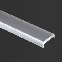 COVER-06 Mléčný, průhledný difuzor, tužší, pro hliníkové profily, materiál polykarbonát, délka 1m, 2m, 3m