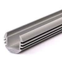 PROLED-05 KRUHOVÝ HLINÍKOVÝ PROFIL PRO LED pásek Přisazený hliníkový profil eloxovaný, pro instalaci LED pásků šířky max w=10mm, 18,5x15,8mm, ze dodat v délce 1m, 2m nebo 3m, cena za 1m.