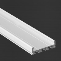 BIBI-ONE PŘISAZENÝ HLINÍKOVÝ PROFIL PRO LED pásek Přisazený hliníkový profil eloxovaný, pro instalaci LED pásků šířky max w=18mm, 26x7mm, délka l=1000mm/2000mm/3000mm